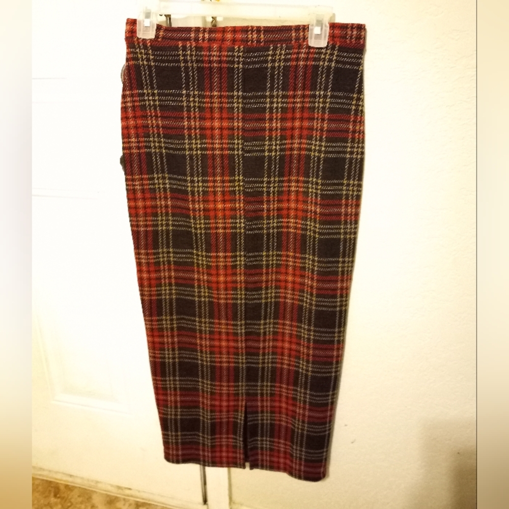 Plaid Pencil Skirt